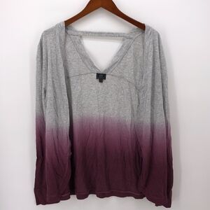 Pink Lotus PL Movement Ombre Open Front Cardigan M